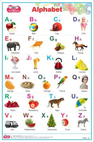 Multi Colour Printed Paper Kids Study Chart