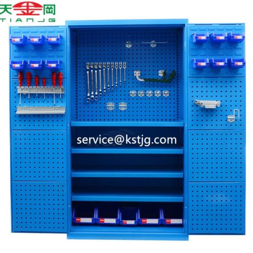 Metal Storage Cabinet With 2 Doors And 4 Shelves