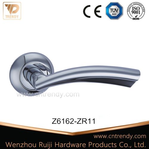 Zinc Door Handle On Round Rosette, Brand Name : TRENDY