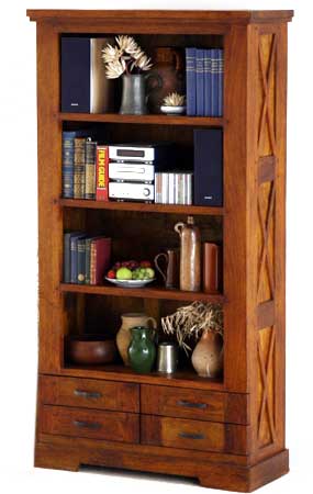 Wood Bookcase -06, For Home Use, Library Use, School Use, Feature : Attractive Designs, Fine Finishing