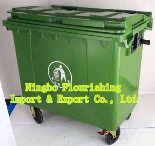 HDPE 660L Plastic Garbage Bin, Brand Name : FLS for Outdoor trash