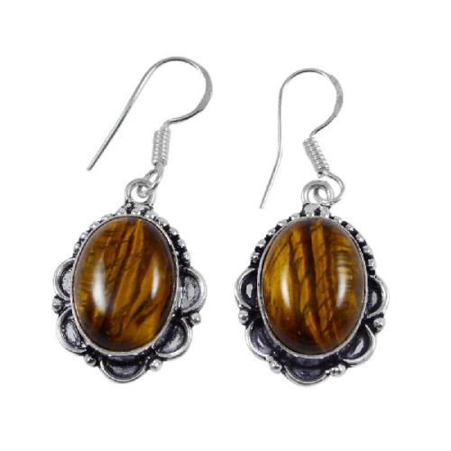 Women Tiger Eye Earring, Color : Brown