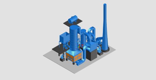 Vertical Thermic Fluid Heating System