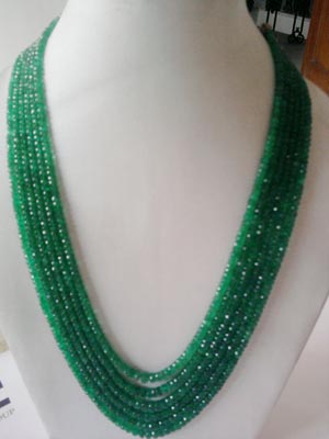 Emerald Faceted Beads