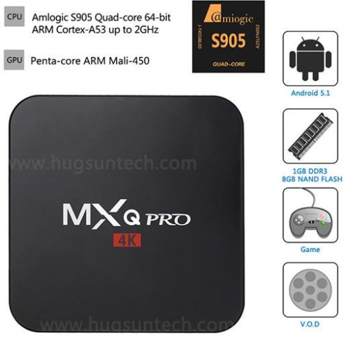 MXQ Pro 1G+8G WIFI KODI SMART Android TV BOX