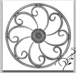 Wrought Iron Rosettes Components