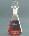 Laboratory Flask With Iodine Stopper