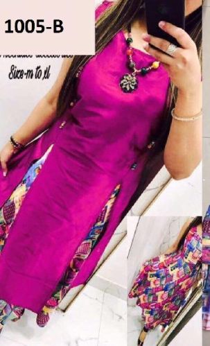 Pink Color Summer Silk Kurti