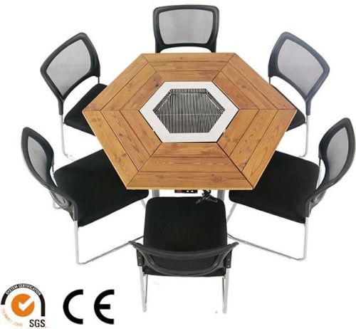 Stainless steel wooden BBQ Grill Tables, Brand Name : Asador