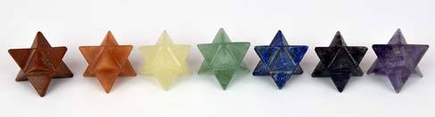 Fancy Agate Gemstone Merkaba Stars