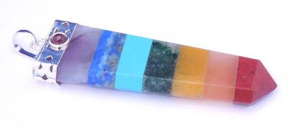 Fancy Agate Seven Chakra Stone Pendants