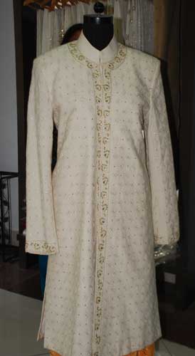 Chikan Embroidered Sherwani 002