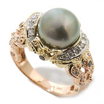 Cultured Pearl & Diamond Ring