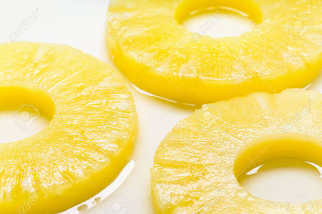 Pineapple Slices In Cann, For Food, Juice, Packaging Type : Carton Box, Corrugated Paper Box