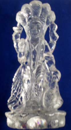 Rock-Crystal (sphatic) Standing Vishnu Statue