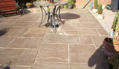 Autumn Brown Sandstone Pavings