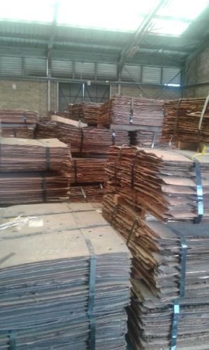 Copper cathodes, Thickness : 8-10mm