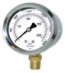 Round SS Liquid Filled Pressure Gauge, Display Type : Analog