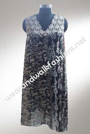 Printed Georgette Kurtis, Size : L, M