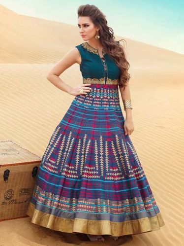 Bhagalpuri Silk Desiner Gown, Size : XL