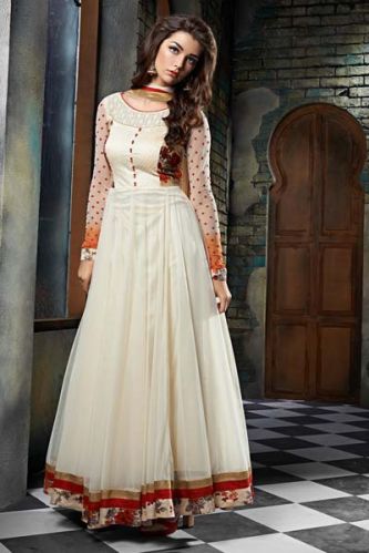 Patel Marketers Royal Off White Soft Net Desiner Salwar Suit pm-6