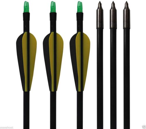 6pcs Anti-crack Rotating Nock Archery Fiberglass Arrows