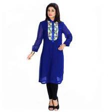 Embroidered Ladies Georgette Kurtis, Size : XL