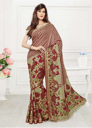 Indian Silk House Agencies Offering Latest Printed Silk Saree