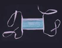 Disposable face mask, Material : Non Woven