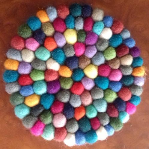Assorted Wool Felt Ball Mats, Thickness : 20-30mm