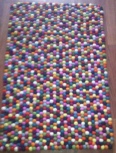Colored 100% Woolen Rectangular Felt Carpet 155x220cm