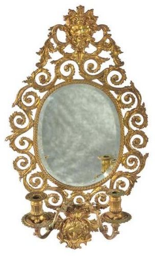 Home Desire Brass Framed Mirror