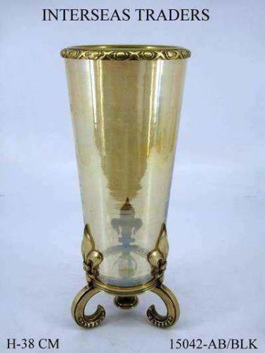 Cylinder Glass Decorative Vases, For Decoration, Packaging Type : Carton Box