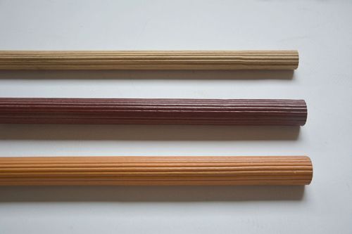 Round Wooden Fluted Curtain Pole 2, 5/3, 8, Length : 2-5 for inddor