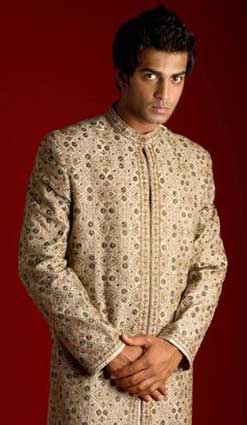 Heavy Zardosi Work Sherwani - 01