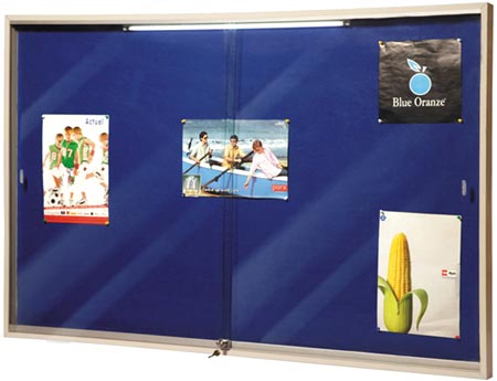 Double Glass Door Notice Board