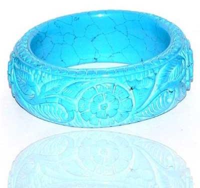 Elegant Carved Stone Bangle