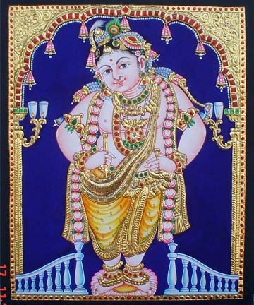 Vitoba Krishna Tanjore Painting
