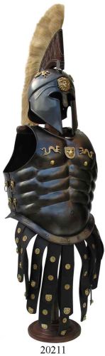 Greek Royal Muscle Armor Cuirass With Corinthian Helmet