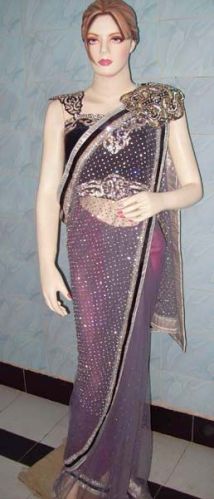 Embroidered Georgette Saree