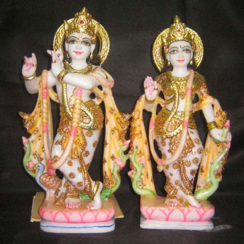 Marble Radha Krishna Statue