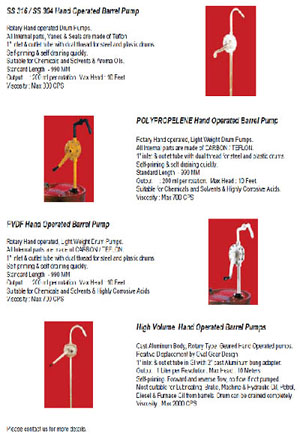 Barrel Unloading Pumps