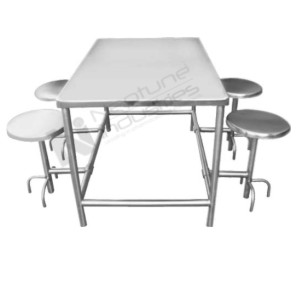 Stainless steel dining table