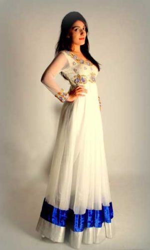 White Anarkali Suits