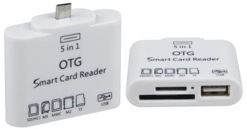 5 In 1 Otg Micro USB Smart Card Reader Adapter