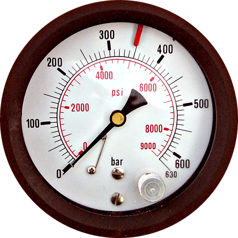 Pressure gauges, Shape : Round