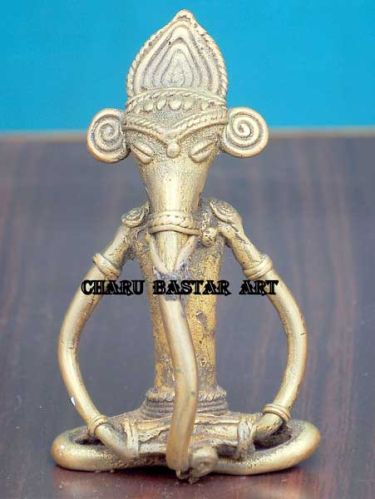 Polished Metal Lord Ganesha Statue, For Home, Office, Shop, Color : Golden