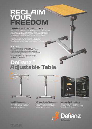 Defianz Height Adjustable Table