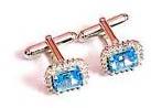 Cuff Links Blue Topaz