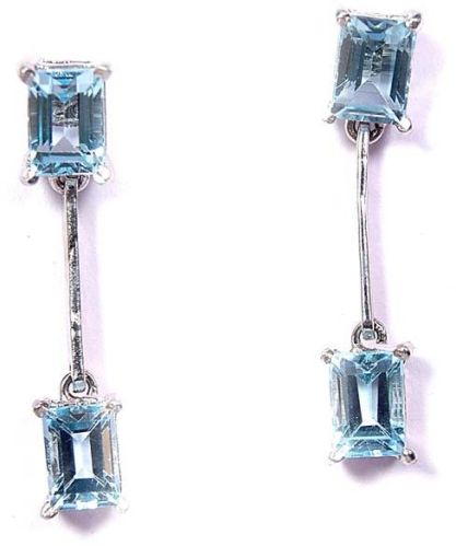 Earring Blue Topaz